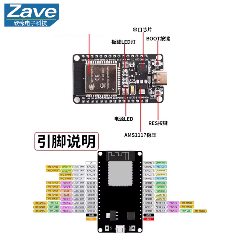 Carte de développement ESP32 W - Ethernet Module W5500 avis et prix